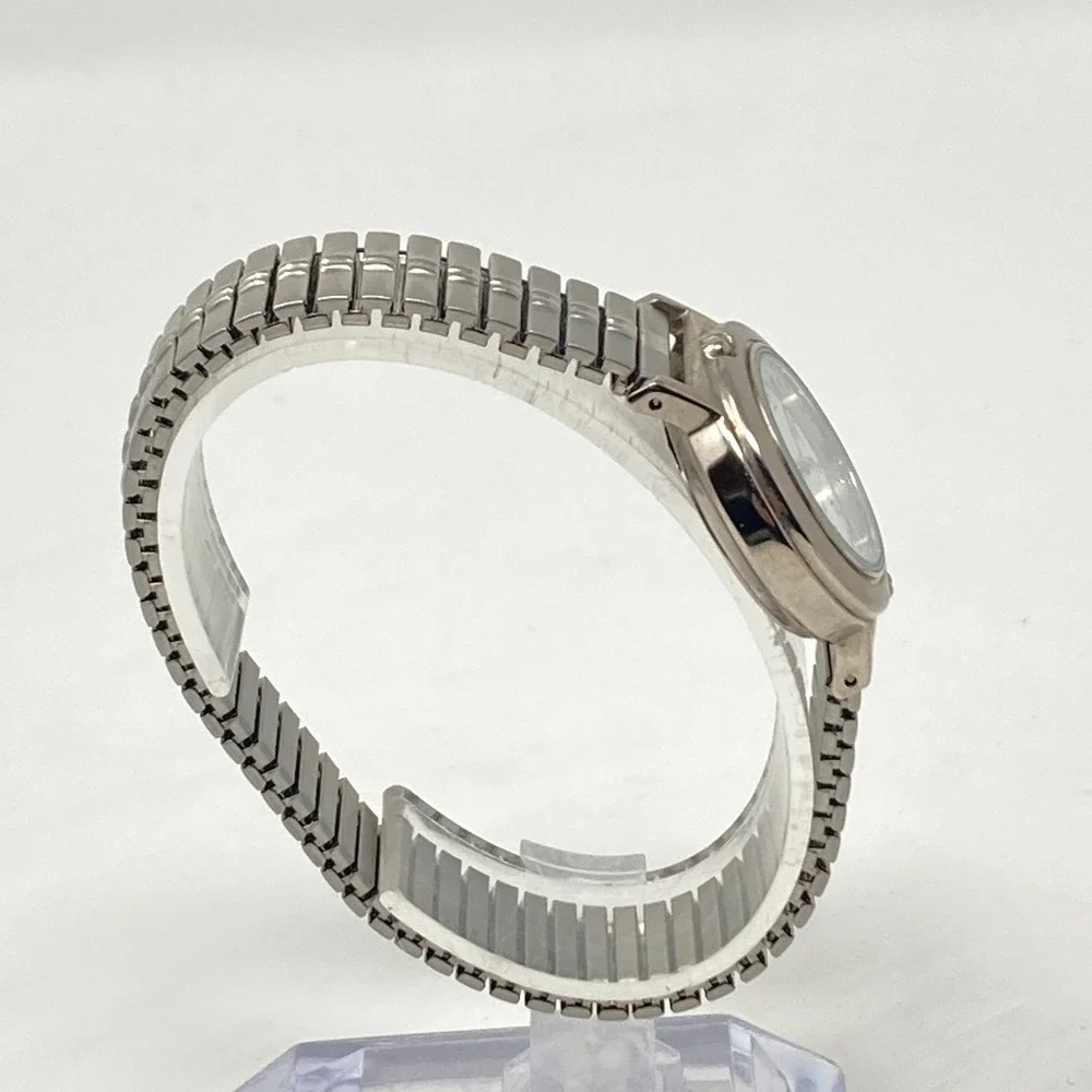Carriage Timex Watch Women 26mm Silver Tone NO INDIGLO Matte New Batter SMALL 6